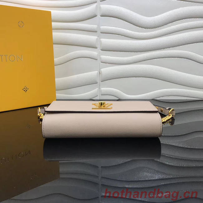 Louis Vuitton Original Grain calfskin LOCKME CLUTCH M56087 Taupe