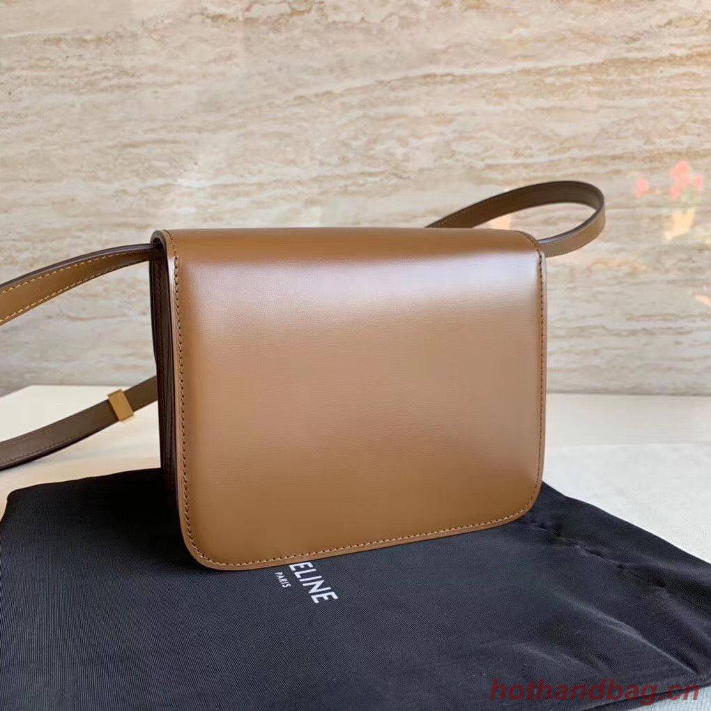 Celine Classic Box Teen Flap Bag Original Calfskin Leather 3379 Brown