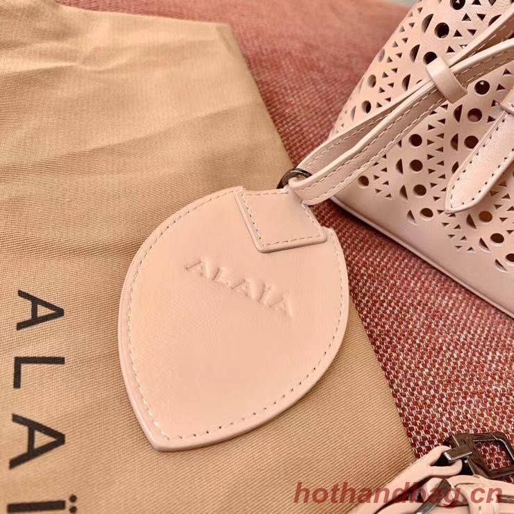 Alaia Openwork Original Leather Tote Bag A3658 Nude