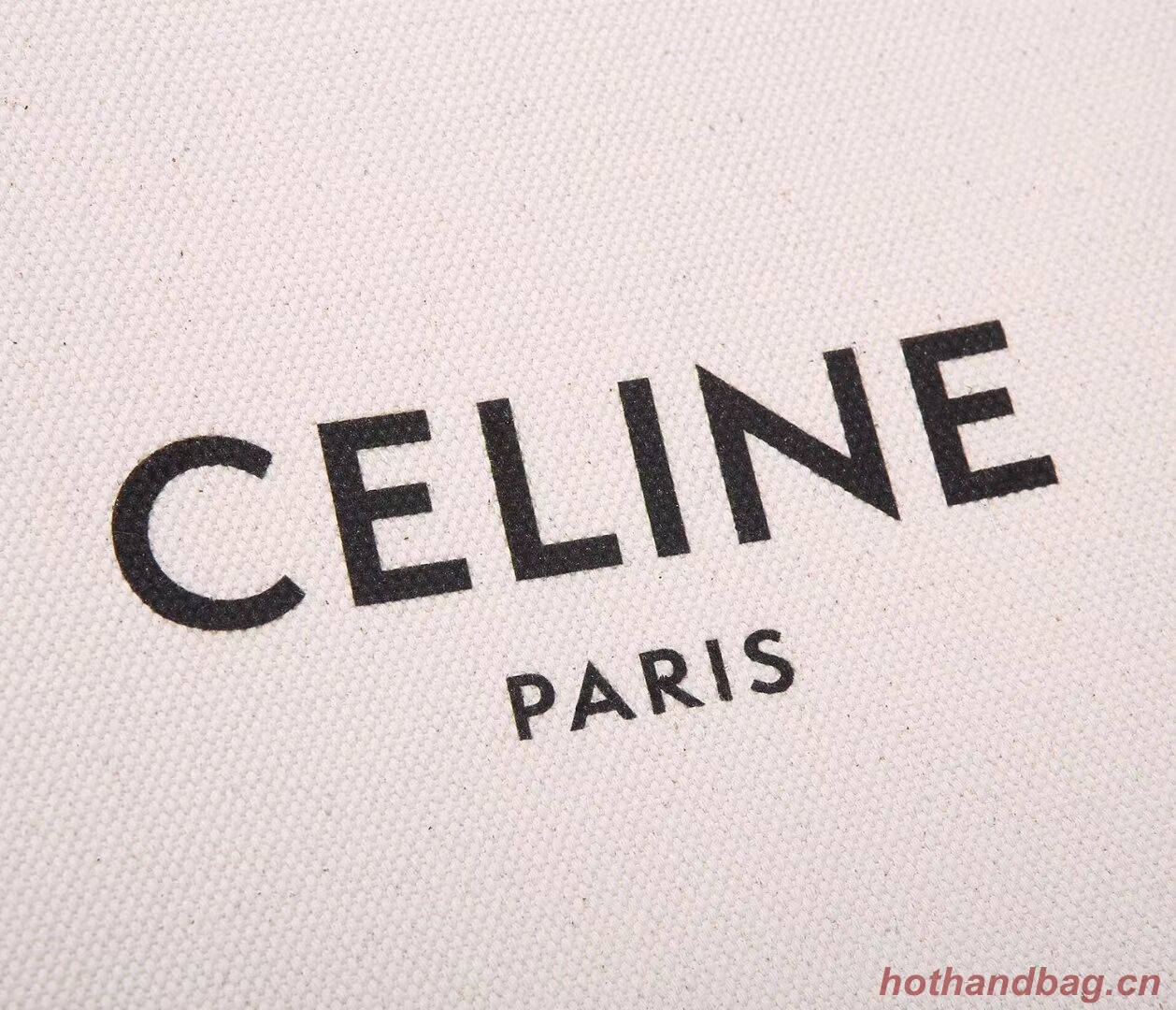 Celine TEEN TRIOMPHE BAG IN TRIOMPHE CANVAS AND CALFSKIN CL91041 white