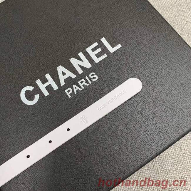 Chanel Original Calf Leather 2.0CM 3600 white