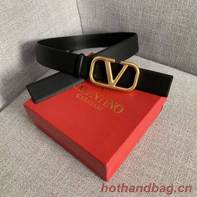 Valentino Leather Belt wide 4.0CM 3598 black