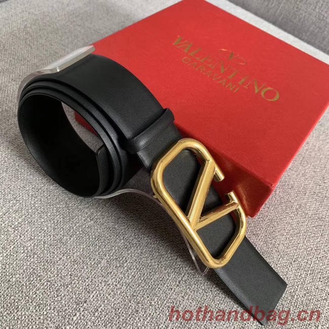 Valentino Leather Belt wide 4.0CM 3598 black