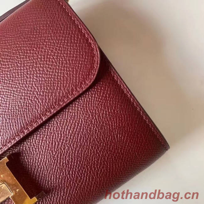 Hermes Constance to go mini Bag H4088 Burgundy