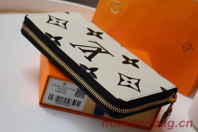 Louis Vuitton Original ZIPPY wallet M69698 white