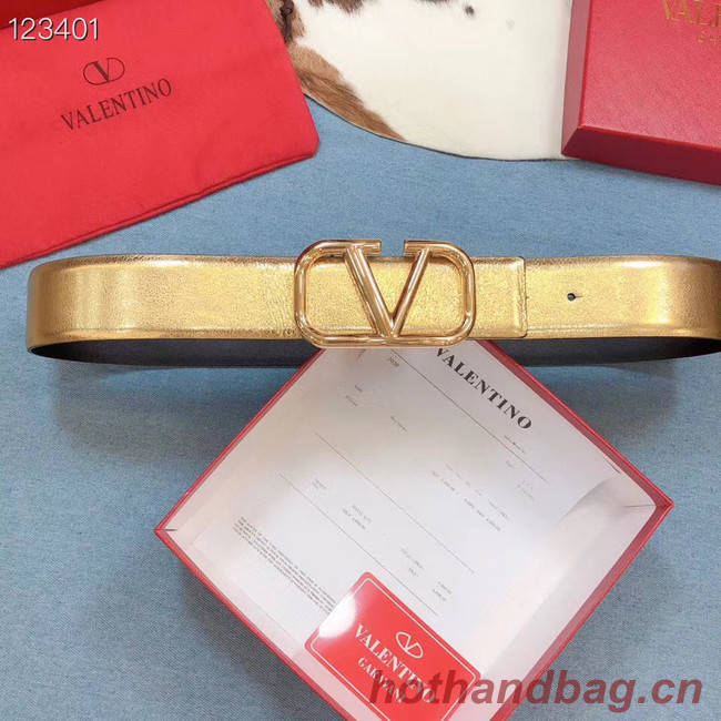 Valentino Original Calf Leather Belt wide 4.0CM 3603 gold