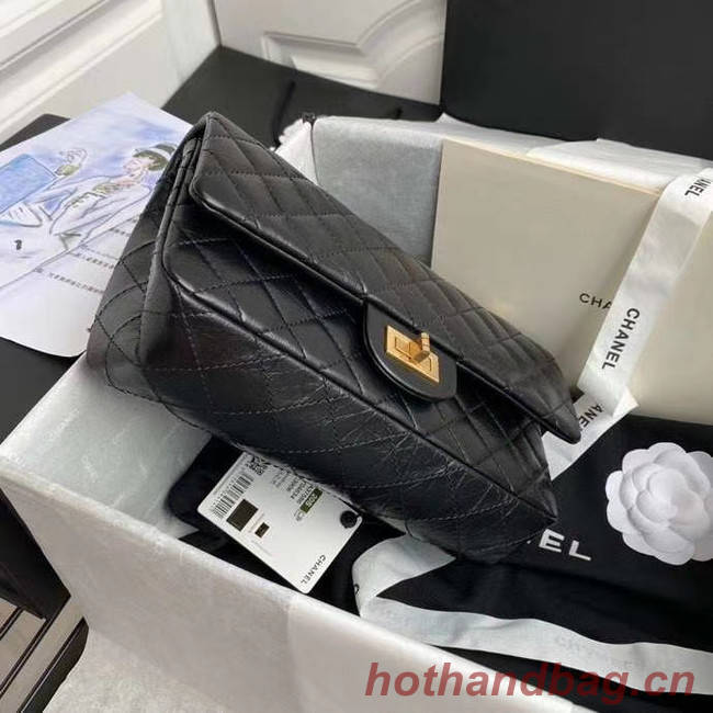 Chanel 2.55 Calfskin Flap Bag A37586 black