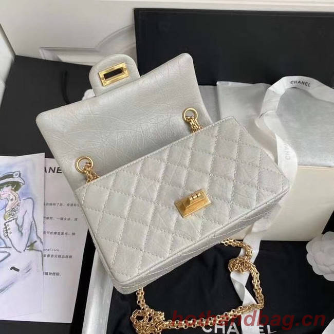 Chanel 2.55 Calfskin Flap Bag A37586 light grey