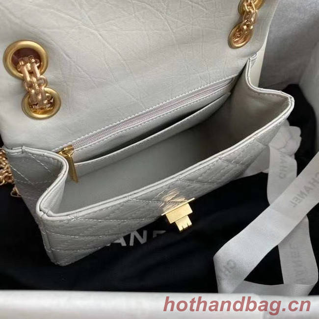 Chanel 2.55 Calfskin Flap Bag A37586 light grey