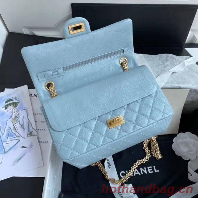 Chanel 2.55 Calfskin Flap Bag A37586 sky blue