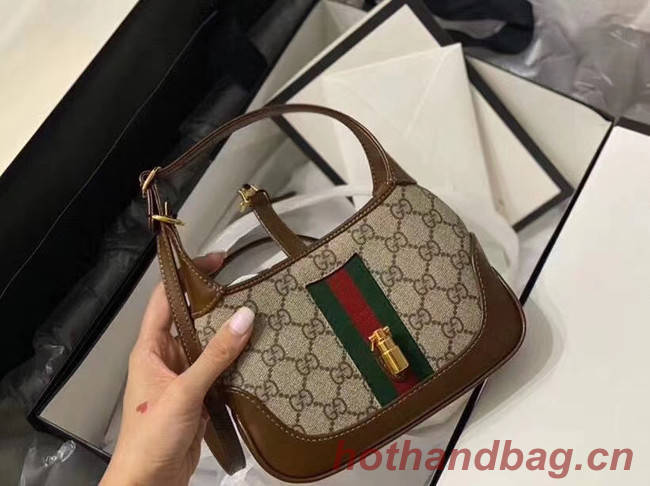 Gucci Jackie 1961 mini hobo bag 637092 brown