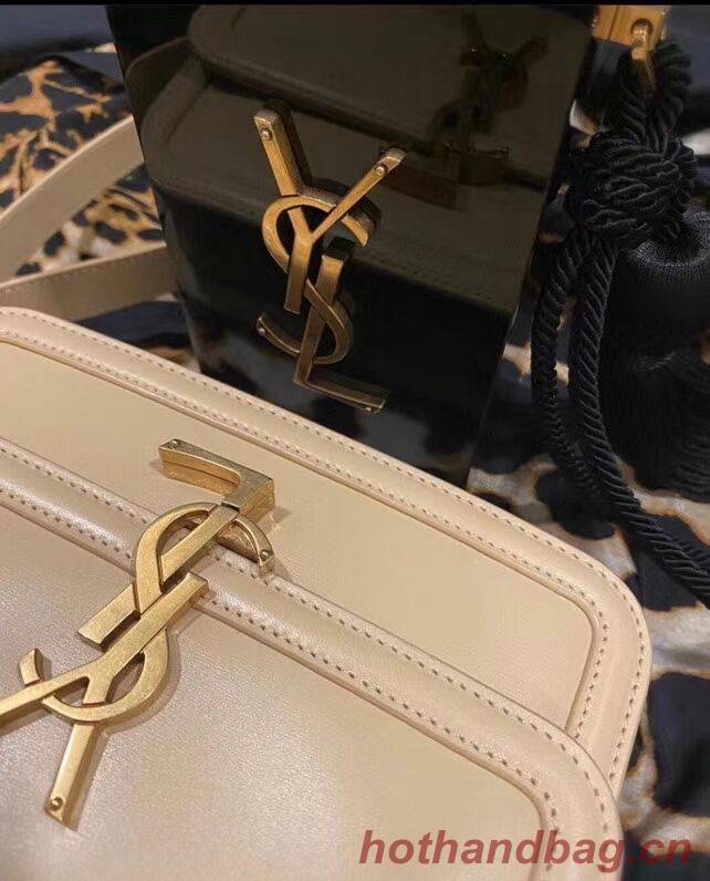 SOLFERINO SMALL SATCHEL IN BOX SAINT LAURENT LEATHER 63430 Beige