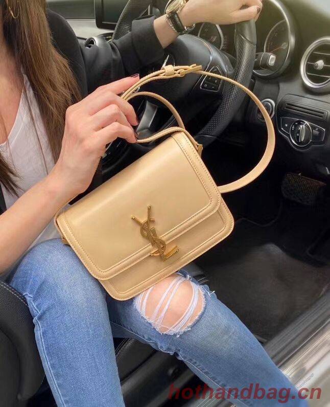 SOLFERINO SMALL SATCHEL IN BOX SAINT LAURENT LEATHER 63430 Beige