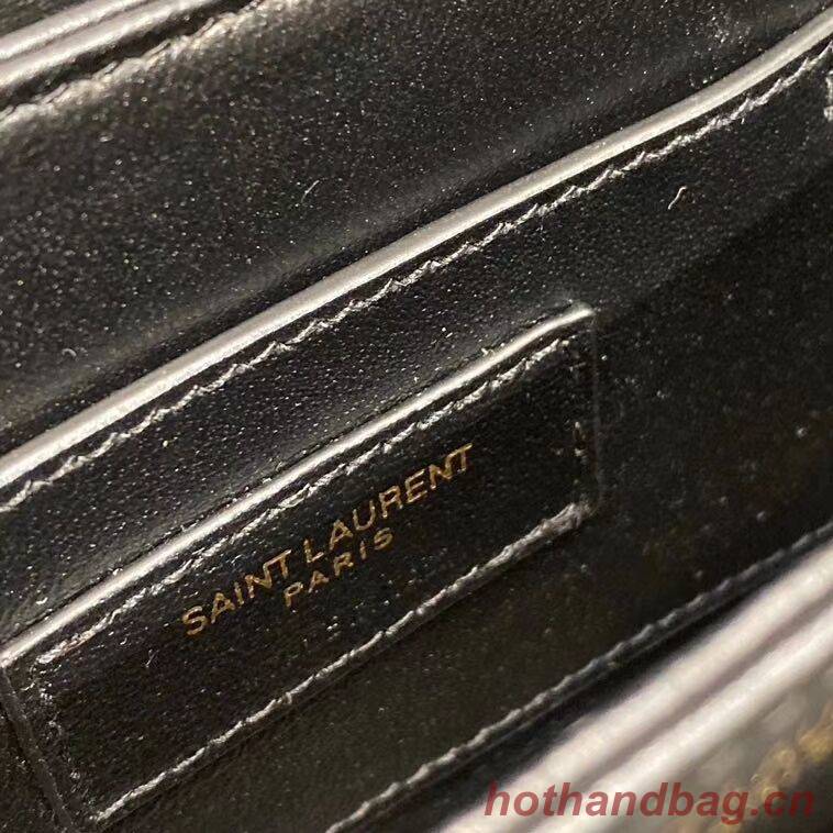 SOLFERINO SMALL SATCHEL IN BOX SAINT LAURENT LEATHER 63430 black