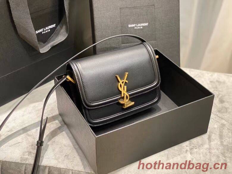 SOLFERINO SMALL SATCHEL IN BOX SAINT LAURENT LEATHER 63430 black