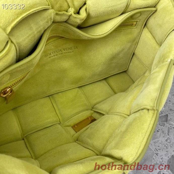 Bottega Veneta PADDED CASSETTE Velvet BAG 591971 Lemon