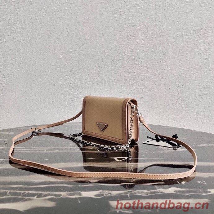 Prada Saffiano leather shoulder bag 2BP019 Biscuits