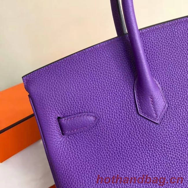 Hermes Birkin Bag Original Leather 17825 purple