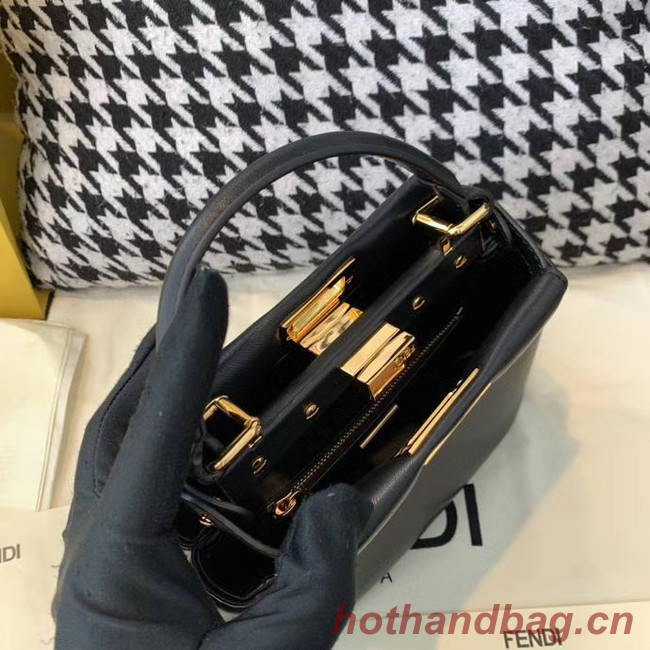 Fendi PEEKABOO ICONIC MINI nappa leather bag 8BN244 black