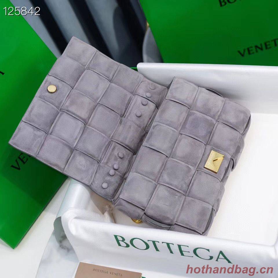 Bottega Veneta PADDED CASSETTE Velvet BAG 591971 Gray