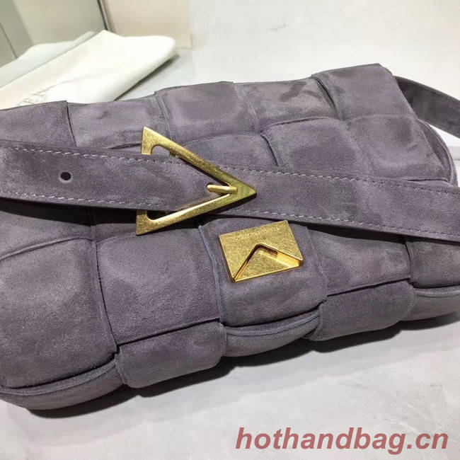 Bottega Veneta PADDED CASSETTE BAG suede 591970 grey