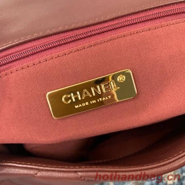 Chanel 19 flap bag AS1162 Burgundy