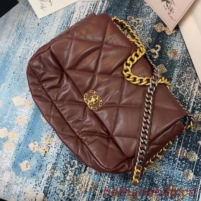 Chanel 19 flap bag AS1162 Burgundy