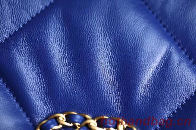 Chanel 19 flap bag AS1161 blue