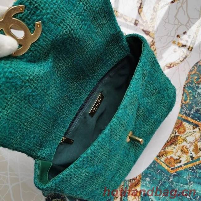 CHANEL 19 Flap Bag AS1160 green