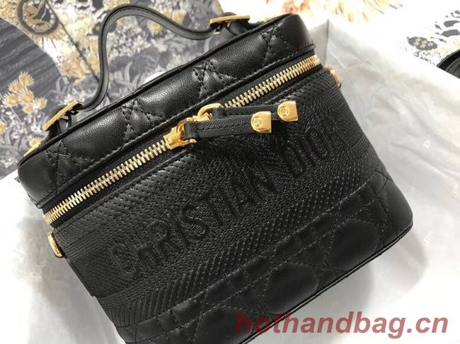 DIOR Sheepskin cosmetic bag S5488 black
