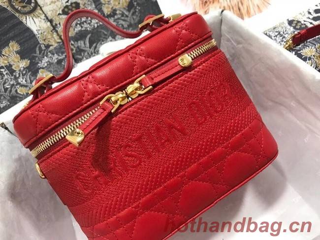 DIOR Sheepskin cosmetic bag S5488 red