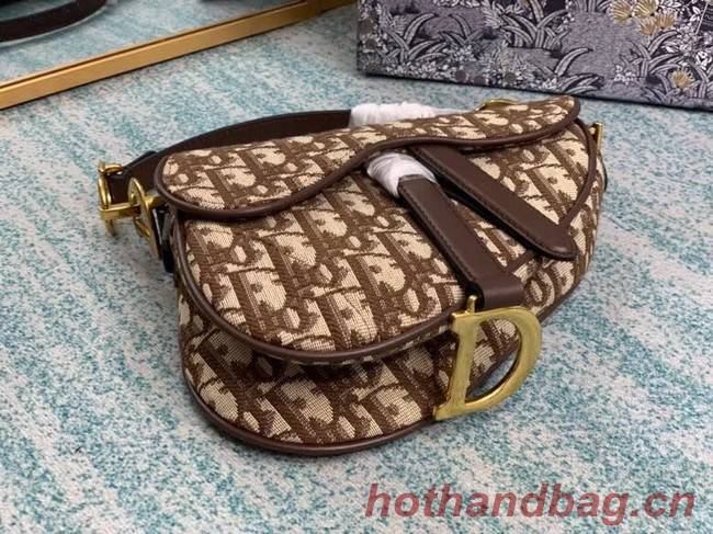 SMALL SADDLE BAG Dior Oblique Embroidered M1296ZW Brown