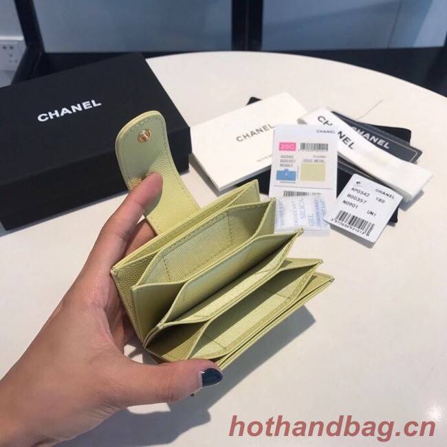 Chanel card holder AS0342 green