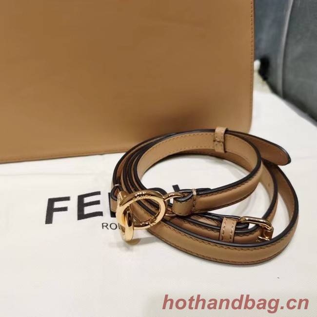 Fendi PEEKABOO ISEEU EAST-WEST leather bag 8BN323A apricot