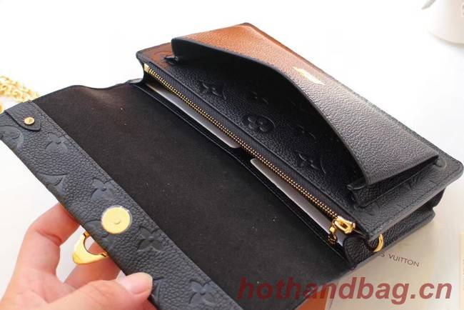 Louis vuitton VAVIN CHAIN WALLET M67841 black