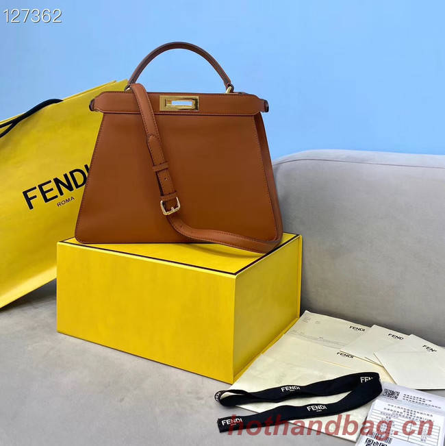 Fendi PEEKABOO ISEEU MEDIUM leather bag 70193 brown