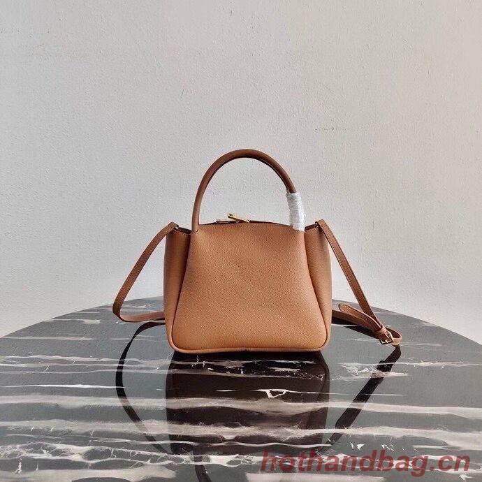 Prada Deer skin bag tote 1BC145 brown