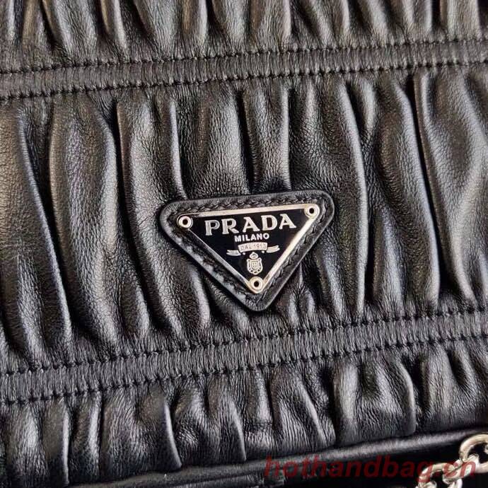 Prada Gaufre nappa leather shoulder bag 1BD289 black