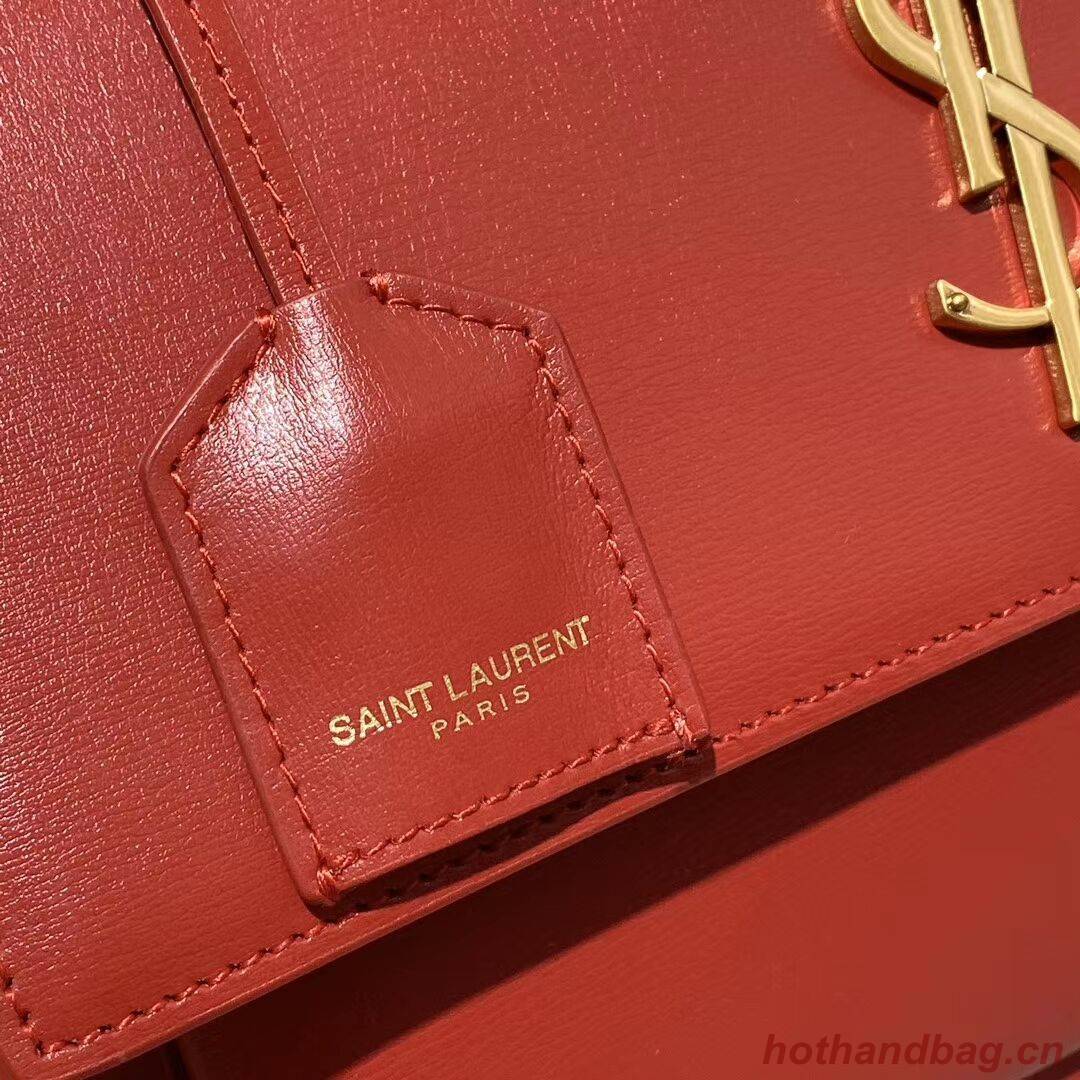 Yves Saint Laurent Calfskin Leather Tote Bag Y634723 Bright red