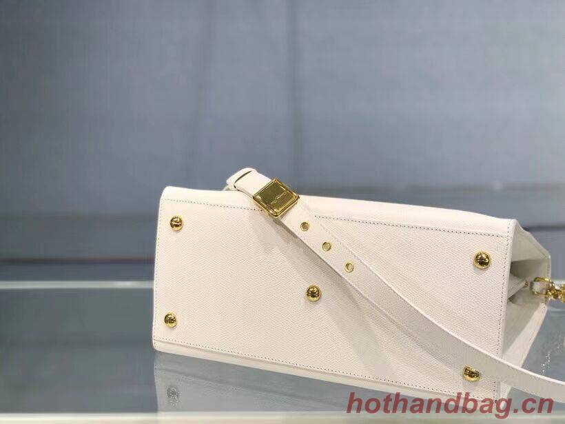 DIOR LARGE ST HONORE TOTE Grained Calfskin M9306UBAE WHITE