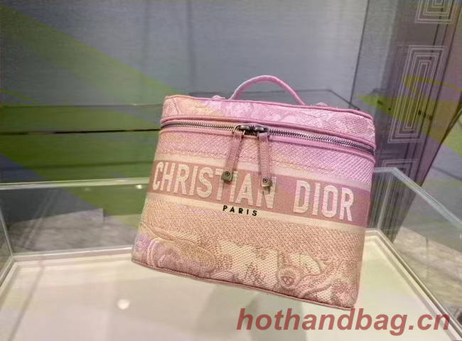  Dior Toile de Jouy Embroidery DIORTRAVEL VANITY CASE S5480V pink