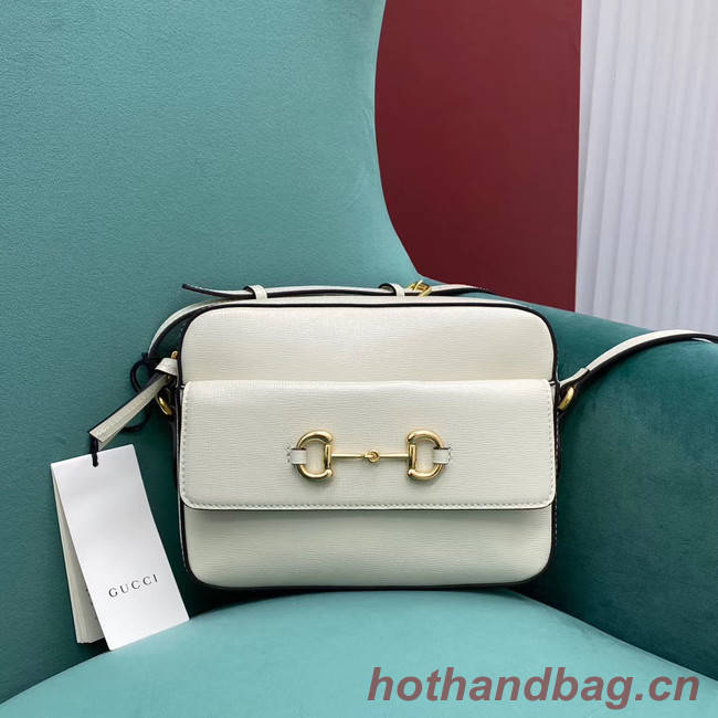 Gucci Horsebit 1955 small shoulder bag 645454 White