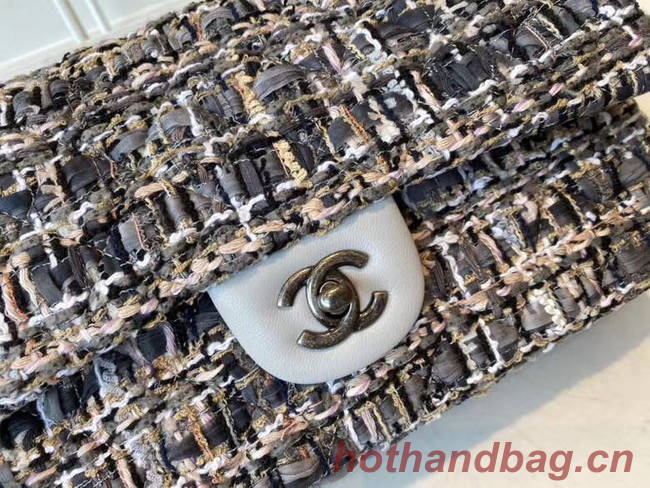 Chanel classic handbag Tweed & silver-Tone Metal A01112-3