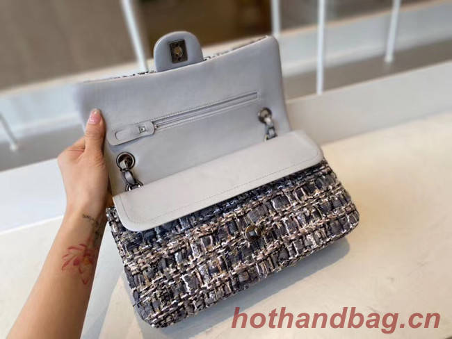 Chanel classic handbag Tweed & silver-Tone Metal A01112-3