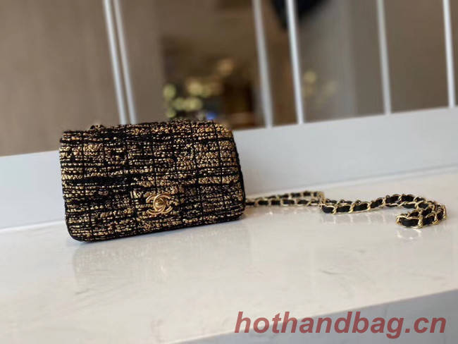 Chanel classic handbag Tweed & Gold-Tone Metal A01116-1