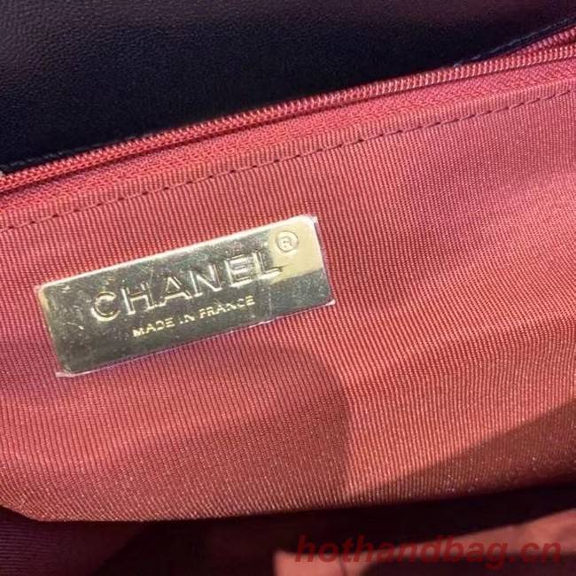 chanel 19 large flap bag AS1162 black