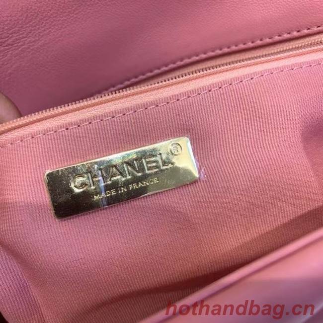 chanel 19 large flap bag AS1162 pink