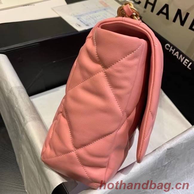 chanel 19 large flap bag AS1162 pink