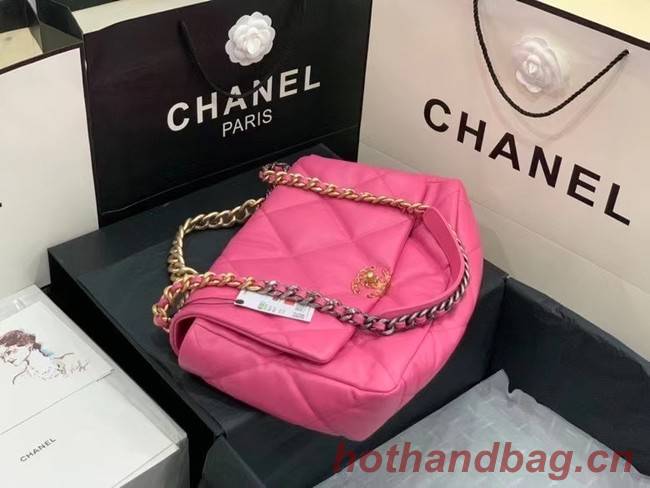 chanel 19 large flap bag AS1162 rose