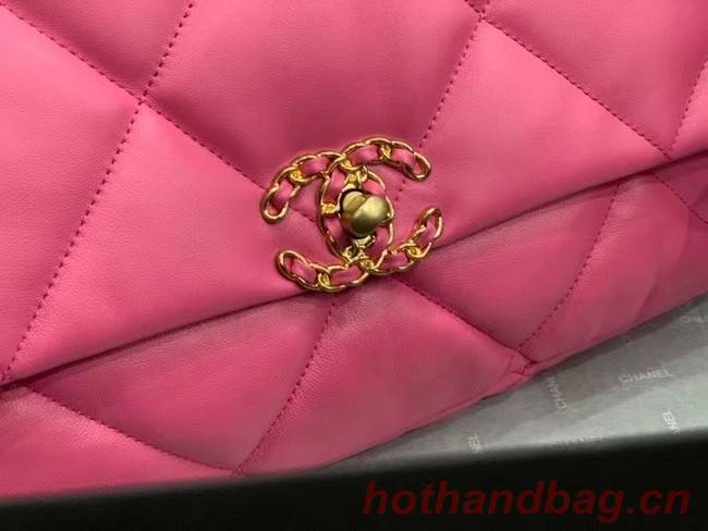 chanel 19 large flap bag AS1162 rose